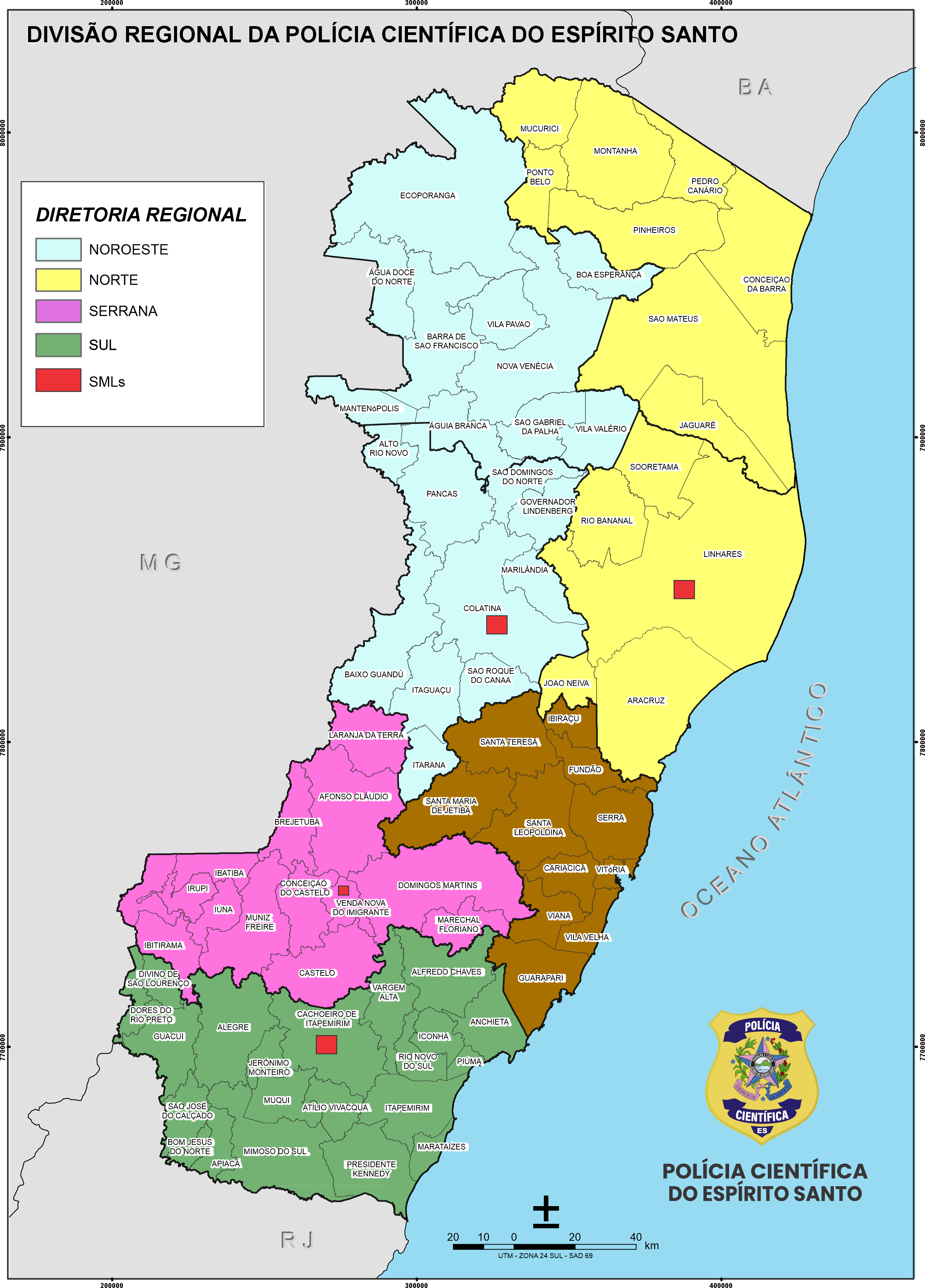 Mapa de Divisão Regional
